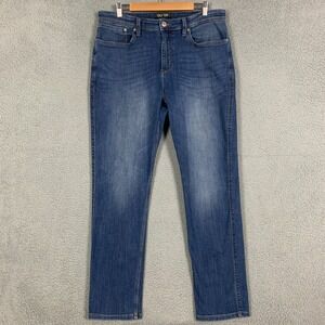 Du/er L2X Jeans Men's 36 x 32 Blue Coolmax High Stretch Denim Athletic Straight